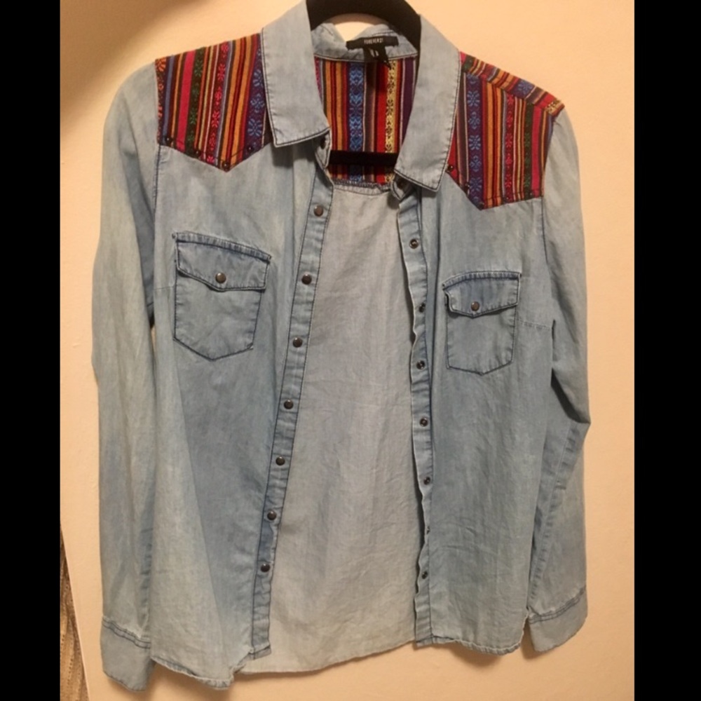 Chambray button up shirt